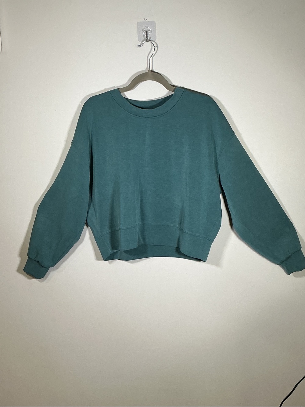 Lululemon Oversized Cropped Crewneck Sweatshirt Teal Green Size L